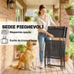 SET DA BISTR= DA 3 PEZZI CON 2 SEDIE TEXTELINE, TAVOLO SEMICIRCOLARE IN VETRO TEMPERATO, NERO