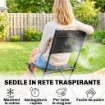 SET DA BISTR= DA 3 PEZZI CON 2 SEDIE TEXTELINE, TAVOLO SEMICIRCOLARE IN VETRO TEMPERATO, NERO