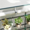 SERRA DA GIARDINO CON 2 PORTE AVVOLGIBILI, SCAFFALE A 3 RIPIANI E TASCHE LATERALI, BIANCO E VERDE
