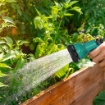 AVVOLGITUBO DA GIARDINO RETRATTILE CON TUBO DELL'ACQUA 25+2 M E 7 GETTI PER IRRIGAZIONE, VERDE E GRIGIO CHIARO