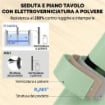 SET GIARDINO 4 PEZZI, DIVANO ESTERNO METALLO CON DOGHE, VERDE