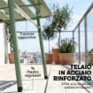 SET GIARDINO 4 PEZZI, DIVANO ESTERNO METALLO CON DOGHE, VERDE