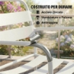 SET BISTR= 3 PEZZI: TAVOLINO IN VETRO E 2 SEDIE, ARREDO ESTERNO BIANCO.