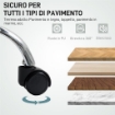 SEDIA DA UFFICIO MASSAGGIANTE E RISCALDATA, RECLINABILE IN TESSUTO EFFETTO LINO, CON POGGIAPIEDI, GRIGIO