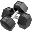 SET DI MANUBRI PALESTRA DA 2X17.5 KG CON IMPUGNATURA ANTISCIVOLO, IN METALLO, PER ALLENAMENTO FITNESS, NERO
