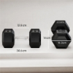 SET DI MANUBRI PALESTRA DA 2X17.5 KG CON IMPUGNATURA ANTISCIVOLO, IN METALLO, PER ALLENAMENTO FITNESS, NERO