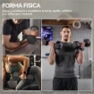 SET DI MANUBRI PALESTRA DA 2X17.5 KG CON IMPUGNATURA ANTISCIVOLO, IN METALLO, PER ALLENAMENTO FITNESS, NERO
