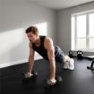 SET DI MANUBRI DA 2X20 KG CON IMPUGNATURA ANTISCIVOLO, IN METALLO, PER ALLENAMENTO FITNESS CASA E PALESTRA, NERO