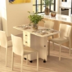 TAVOLO PIEGHEVOLE CON 2 CASSETTI E ARMADIETTO, 6 ROTELLE E FRENI, 120X60X76.5 CM, COLOR LEGNO