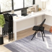 SET 2 SEDIE PIEGHEVOLI IMBOTTITE IN FINTA PELLE PU E METALLO, 45X46X78 CM, NERO