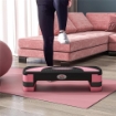 STEP FITNESS DA AEROBICA REGOLABILE SU 3 ALTEZZE, IN PLASTICA, 80X31X10/15/20 CM, ROSA