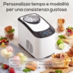GELATIERA CON COMPRESSORE INTEGRATO 1.5L, MODALITÓ MORBIDA E DURA, FUNZIONE AUTO-MANTENIMENTO AL FREDDO, BIANCA