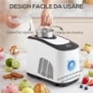 GELATIERA CON COMPRESSORE INTEGRATO 1.5L, MODALITÓ MORBIDA E DURA, FUNZIONE AUTO-MANTENIMENTO AL FREDDO, BIANCA