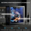CANTINETTA VINO REFRIGERATA 12 BOTTIGLIE 36L, TEMPERATURA REGOLABILE 4-16¦C CON VETRO ANTI UV, NERA