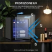 CANTINETTA VINO REFRIGERATA 12 BOTTIGLIE 36L, TEMPERATURA REGOLABILE 4-16¦C CON VETRO ANTI UV, NERA