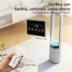 VENTILATORE TORRE SENZA PALE, SILENZIOSO 36DB, 94 CM, BIANCO, CAMERA DA LETTO