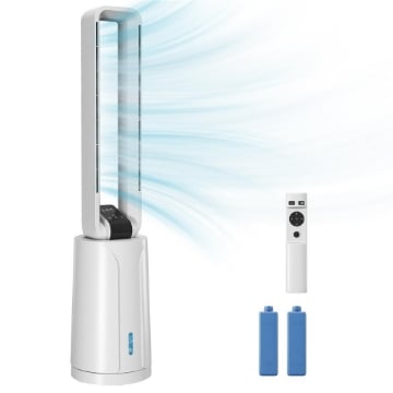 RAFFRESCATORE EVAPORATIVO CON TIMER 15H, 109.5 CM, BIANCO