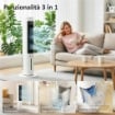 RAFFRESCATORE D'ARIA EVAPORATIVO, 3L SERBATOIO, 48¦ OSCILLAZIONE, 3 VELOCITÓ E MODALITÓ, BIANCO