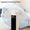 RAFFRESCATORE D'ARIA EVAPORATIVO, 3L SERBATOIO, 48¦ OSCILLAZIONE, 3 VELOCITÓ E MODALITÓ, BIANCO