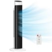 VENTILATORE A TORRE DA PAVIMENTO, OSCILLANTE 70¦, 80 CM, BIANCO E NERO
