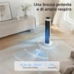 VENTILATORE A TORRE DA PAVIMENTO, OSCILLANTE 70¦, 80 CM, BIANCO E NERO