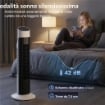 VENTILATORE A TORRE DA PAVIMENTO, OSCILLANTE 70¦, 80 CM, BIANCO E NERO