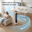VENTILATORE A TORRE DA PAVIMENTO, OSCILLANTE 70¦, 80 CM, BIANCO E NERO