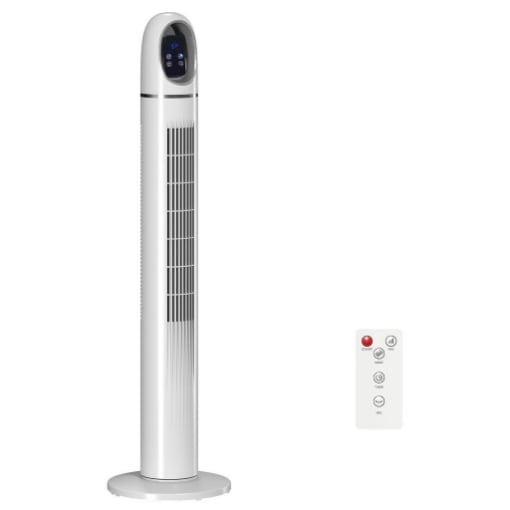 VENTILATORE A TORRE PER CAMERA DA LETTO, VENTILATORE DA PAVIMENTO OSCILLANTE A 70¦, 4 MODALITÓ, 3 VELOCITÓ, TIMER 24 ORE, BIANCO