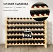 CANTINETTA PORTABOTTIGLIE IN LEGNO DI PINO CON 6 RIPIANI 114X28X80 CM