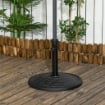 BASE PER OMBRELLONE DI 14KG PER PALI DA 32-38 MM METALLO E CEMENTO Ø 46 CM NERO