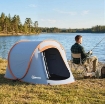 TENDA DA CAMPEGGIO POP UP IMPERMEABILE CON ACCESSORI E BORSA DI TRASPORTO, 245X148X105 CM, GRIGIO