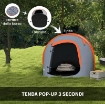 TENDA DA CAMPEGGIO POP UP IMPERMEABILE CON ACCESSORI E BORSA DI TRASPORTO, 245X148X105 CM, GRIGIO