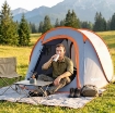 TENDA DA CAMPEGGIO POP UP IMPERMEABILE CON ACCESSORI E BORSA DI TRASPORTO, 245X148X105 CM, GRIGIO