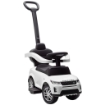 MACCHINA CAVALCABILE LICENZA LAND ROVER CON MANIGLIA E BARRIERA, IN PP E ACCIAIO, 84X40X94.5 CM, BIANCO