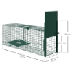 GABBIA TRAPPOLA PER ANIMALI PICCOLI CON UNA PORTA E MANIGLIA, 80X25X30 CM, VERDE SCURO
