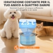 Fontanella per Gatto 2.5L con Luce LED e 2 ModalitÓ di Flusso, in Acciaio Inox, 19.4x19.4x18.7 cm, Argento