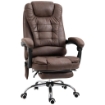 POLTRONA DA UFFICIO CON TELECOMANDO E 6 PUNTI DI MASSAGGIO, IN MICROFIBRA, 65X70X111-119 CM, MARRONE