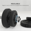 SET PESI MANUBRI DA 30 KG (8X2.5 KG, 4X1.5 KG) CON 12 DISCHI E 2 MANUBRI DA 2 KG, 43X18X7.5 CM, NERO