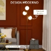 LAMPADA DA TERRA MODERNA CON 3 PUNTI LUCE IN ACCIAIO E VETRO Ø27X159CM ORO