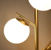 LAMPADA DA TERRA MODERNA CON 3 PUNTI LUCE IN ACCIAIO E VETRO Ø27X159CM ORO