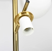 LAMPADA DA TERRA MODERNA CON 3 PUNTI LUCE IN ACCIAIO E VETRO Ø27X159CM ORO