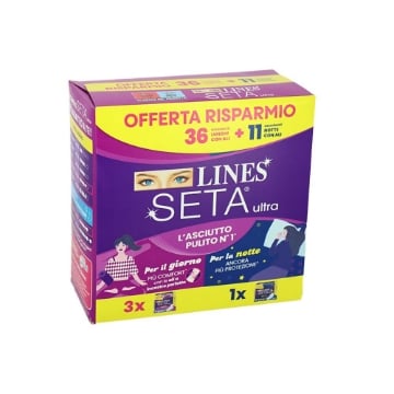LINES SETA ULTRA ASSROBENTI LUNGHI CON ALI X36 