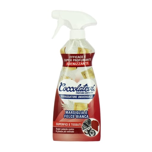 SPRAY SGRASSANTE UNIVERSALE COCCOLATEVI PER SUPERFICI E TESSUTI - FRAGRANZA MARSIGLIA E FELCE BIANCA 625ML