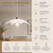 TOBIA LAMPADA SOSPENSIONE DA SOFFITTO E27 1 LUCE 40X40CM