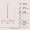 TOBIA LAMPADA SOSPENSIONE DA SOFFITTO E27 1 LUCE 40X40CM
