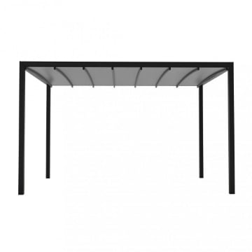 PERGOLA RETRATTILE MOTORIZZATA 3 X 3 X 2,5 MT CON LED - COLORE ANTRACITE