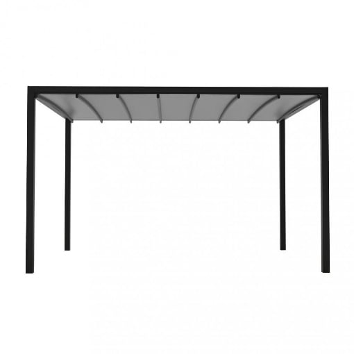 PERGOLA RETRATTILE MOTORIZZATA 3 X 3 X 2,5 MT CON LED - COLORE ANTRACITE