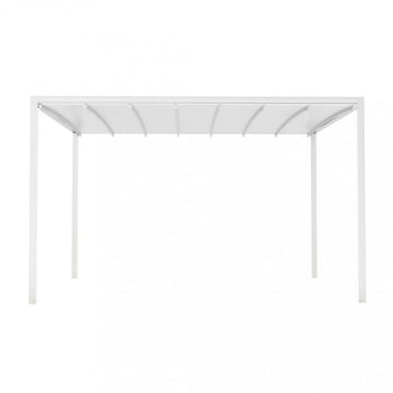 PERGOLA RETRATTILE MOTORIZZATA 3 X 3 X 2,5 MT CON LED - COLORE BIANCO 