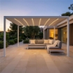 PERGOLA RETRATTILE MOTORIZZATA 3 X 3 X 2,5 MT CON LED - COLORE BIANCO 