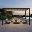 PERGOLA RETRATTILE MOTORIZZATA 3 X 4 X2,5 MT CON LED - COLORE ANTRACITE